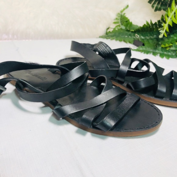 Madewell boardwalk black strap sandals size 8 - Picture 2 of 8